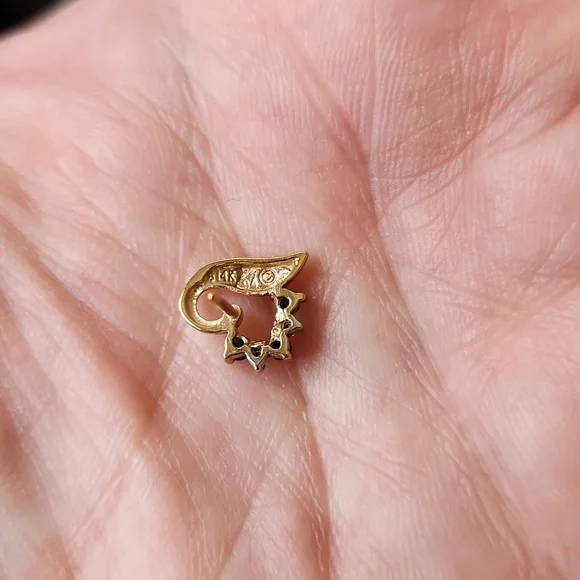 Sapphire and diamond earrings - Picture 4 of 4